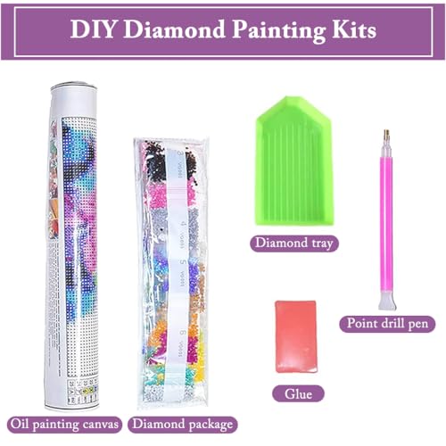 HASTHIP® DIY Diamond Painting Kit, Fashion Outline Diamond Painting Kit Diamond Painting Wall Decor DIY Diamond Painting Kit Art DIY Diamond Painting Wall Decor Gift, 11.8x15.7 Inches - Image 5