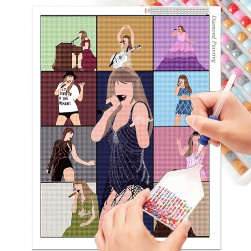 HASTHIP® DIY Diamond Painting Kit, Fashion Outline Diamond Painting Kit Diamond Painting Wall Decor DIY Diamond Painting Kit Art DIY Diamond Painting Wall Decor Gift, 11.8x15.7 Inches - Image 4