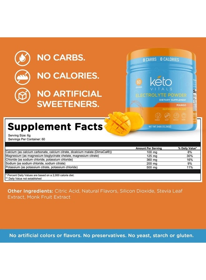 Keto Vitals Electrolytes Powder | Keto-Friendly Electrolytes with Potassium, Magnesium, Sodium, Calcium | Keto Electrolytes Supplement Energy Drink Mix | Sugar-Free, Zero Calories, Zero Carbs  - Image 3