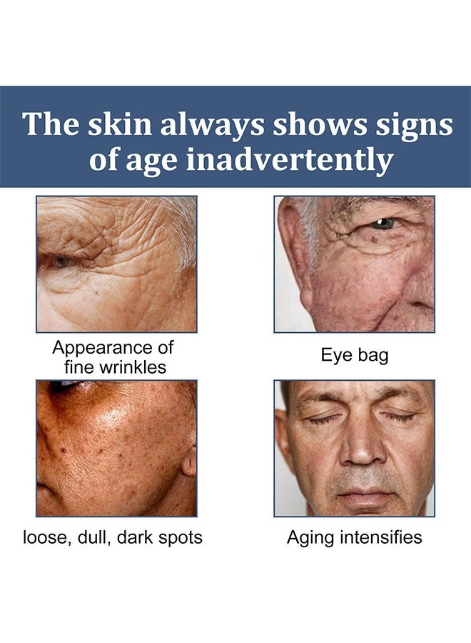 إيست مون كريم الوجه - مرطب للوجه الرجالي 6 في 1 للأكياس تحت العين ، كريم مرطب للوجه للرجال ، كريم الوجه المغذي للبشرة والتجاعيد للبقع الداكنة ، الخطوط الدقيقة ، الغربان للقدم العين 50 مل - Image 4