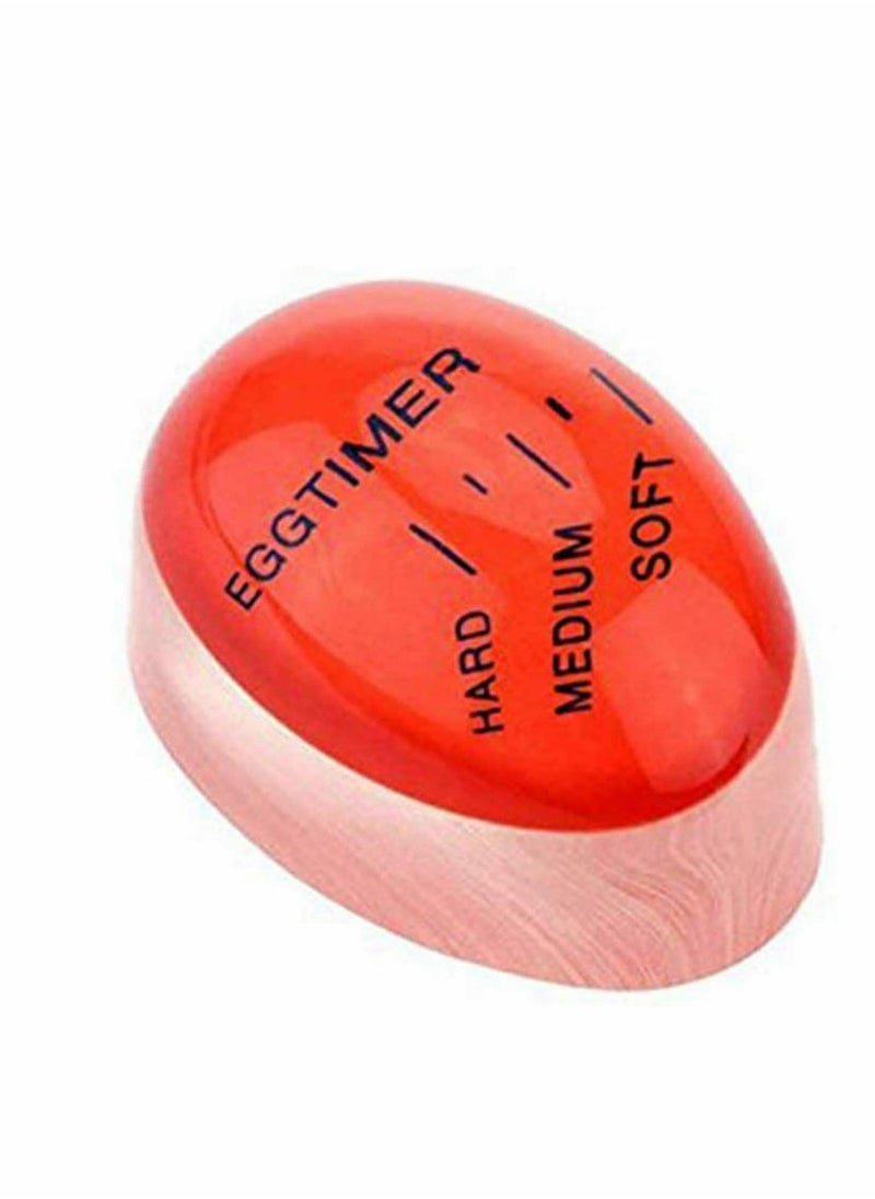 Excefore Eggs Timer Egg Boil Cooked Egg Timer, Most Innovative Color Changing Timer, Soft Boiled Eggs are Exactly as You Like Them, Kitchen Eco-Friendly Resin Eggs Timer Red  - Image 1