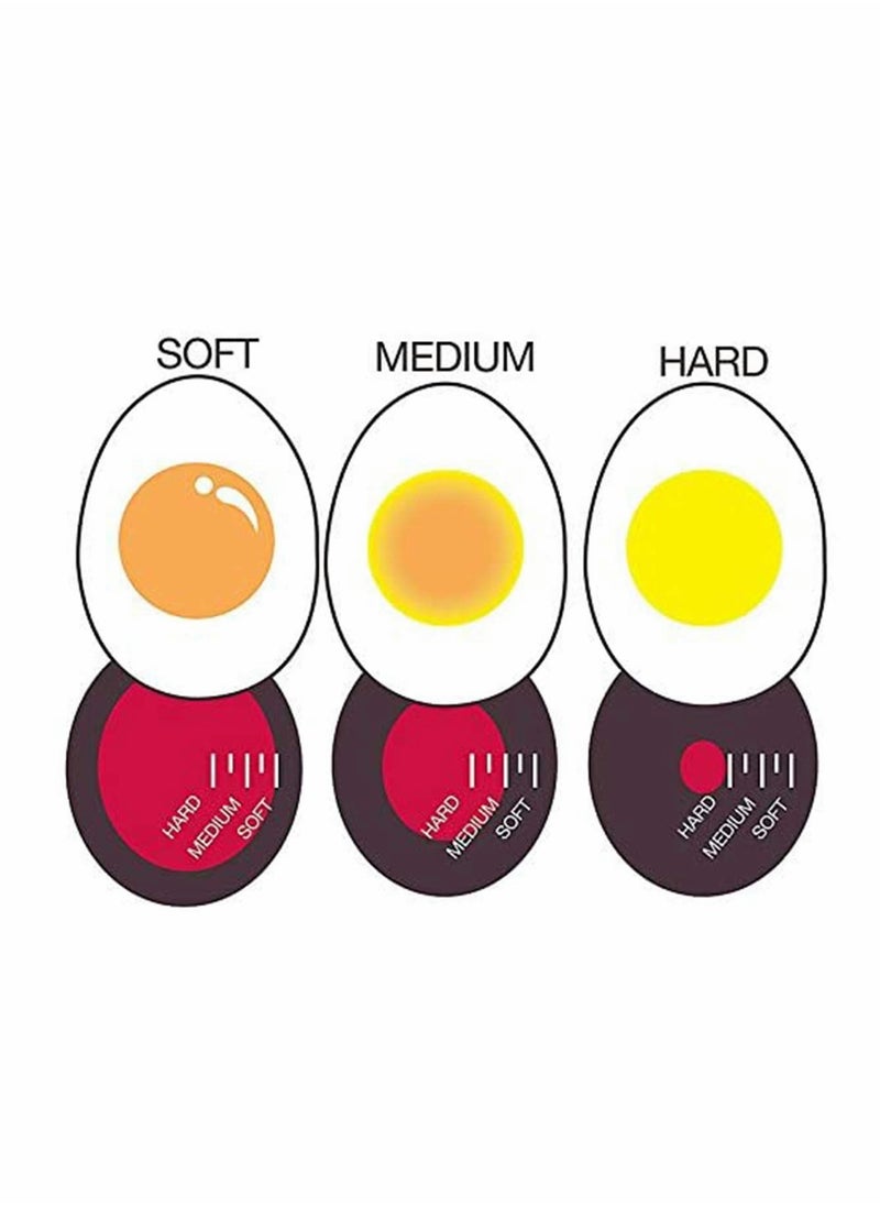 Excefore Eggs Timer Egg Boil Cooked Egg Timer, Most Innovative Color Changing Timer, Soft Boiled Eggs are Exactly as You Like Them, Kitchen Eco-Friendly Resin Eggs Timer Red  - Image 5