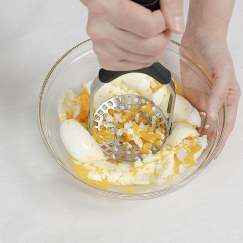 DIVOX Stainless Steel Potato Masher & Ricer – Heavy Duty Manual Press with Non-Slip Handle, Foldable Design – for Mashed Potatoes, Vegetables, Fruits, Beans, Baby Food & More (1 Pcs) - Image 4