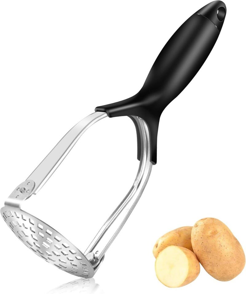 DIVOX Stainless Steel Potato Masher & Ricer – Heavy Duty Manual Press with Non-Slip Handle, Foldable Design – for Mashed Potatoes, Vegetables, Fruits, Beans, Baby Food & More (1 Pcs) - Image 1