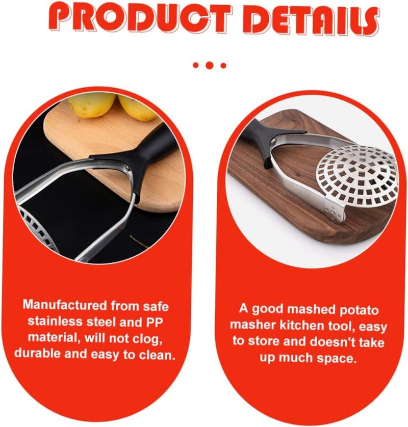 DIVOX Stainless Steel Potato Masher & Ricer – Heavy Duty Manual Press with Non-Slip Handle, Foldable Design – for Mashed Potatoes, Vegetables, Fruits, Beans, Baby Food & More (1 Pcs) - Image 5
