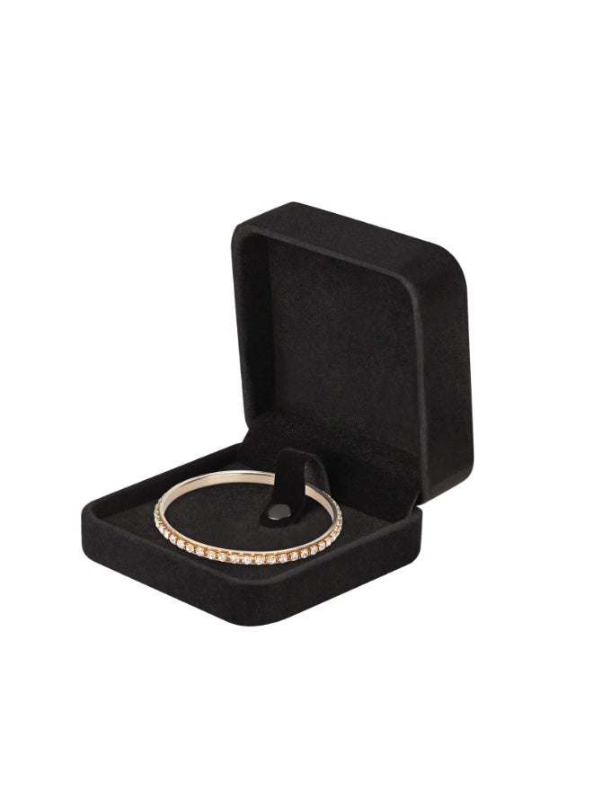 2-Pack Black Velvet Bracelet Bangle Gift Box, 3.6x3.6x1.6 Inch Jewelry Display Storage Case - Image 5