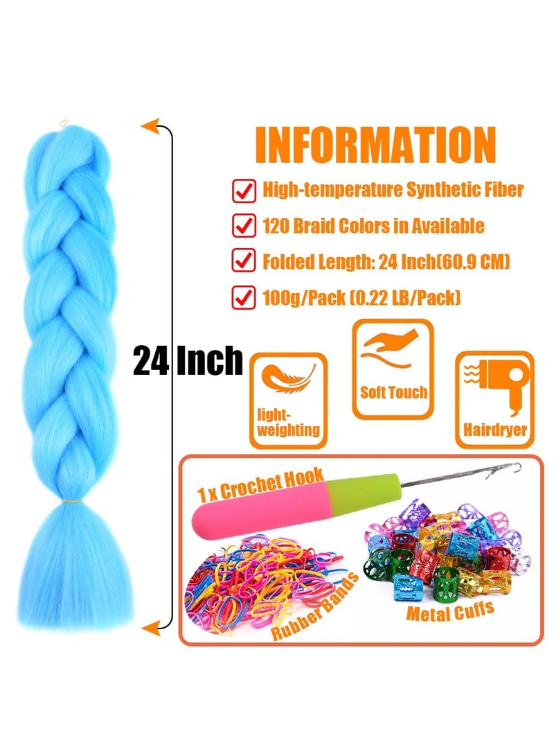 إستيل وصلات شعر ضفائر أفريقية، وصلات شعر ضفائر كروشيه، شعر ضفائر صناعي عالي الحرارة، ألياف صناعية، شعر ضفائر ياكي جامبو (اللون 2513) - Image 3