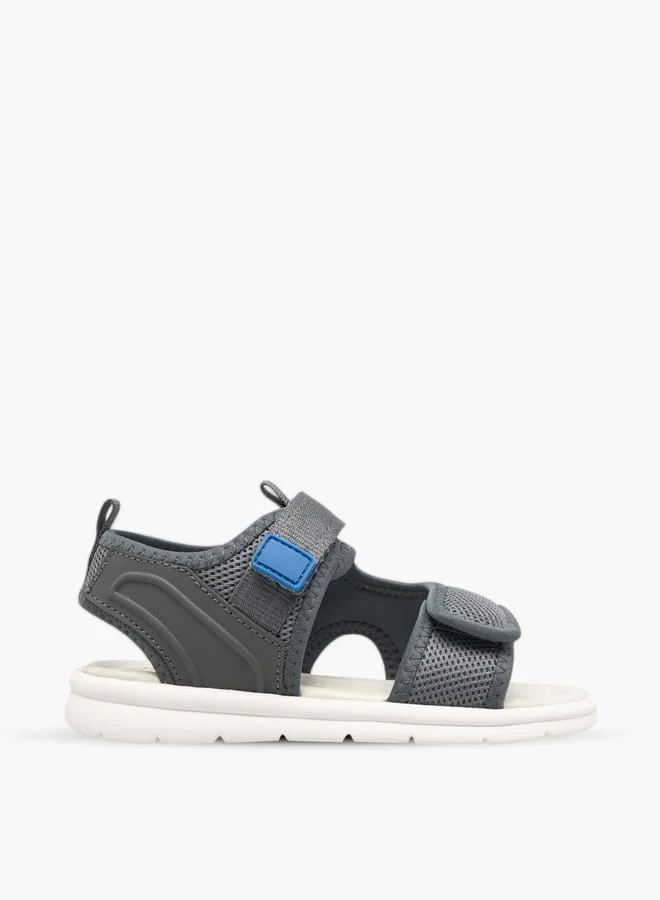 JUNIORS Boys Textured Floaters With Hook And Loop Closure