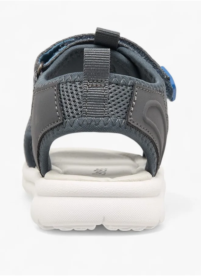 JUNIORS Boys Textured Floaters With Hook And Loop Closure