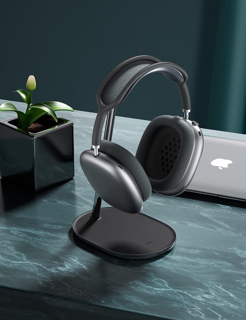 BENKS Desktop Headphone Stand Universal Headset Holder Hanger Mount Aluminum with Protective Silicone Pad, Gaming Headset Accessories, Compatible with AirPods Max, Beats, Bose, Sony and so on(Black) - Image 2