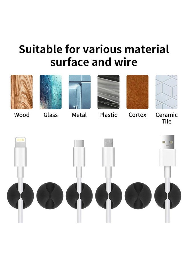 tifanso tifanso 6PCS Cable Clips Black - Adhesive Cord Cable Holder Wire Organizer for Desk, Cord Clips, Cord Cable Clip, Wire Holders for Cords, Nightstand, Home and Office  - Image 3