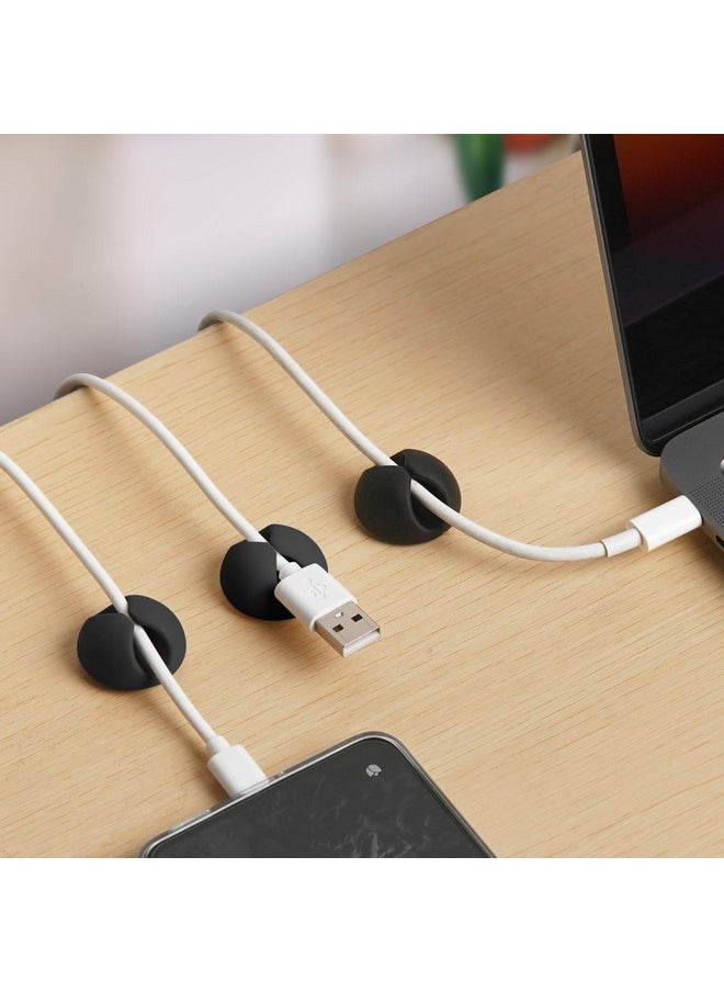tifanso tifanso 6PCS Cable Clips Black - Adhesive Cord Cable Holder Wire Organizer for Desk, Cord Clips, Cord Cable Clip, Wire Holders for Cords, Nightstand, Home and Office  - Image 5