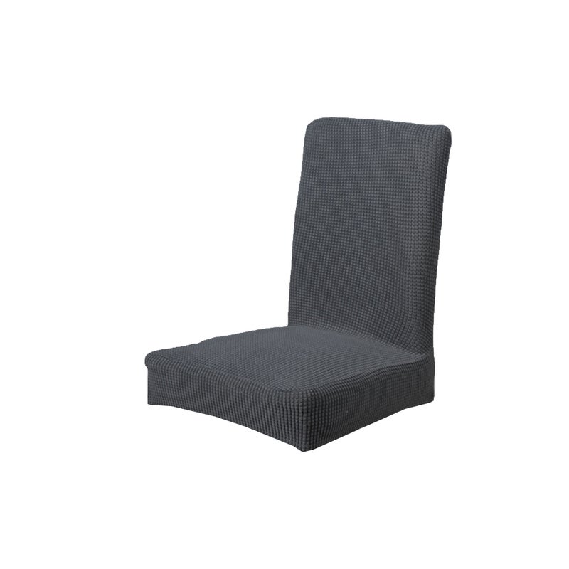 6pcs Dining Chair Stools Cover Elastic Stretchy Seat Protective Case Full Cover Removable Chair Cover for Home Room Office(Grey) - Image 5