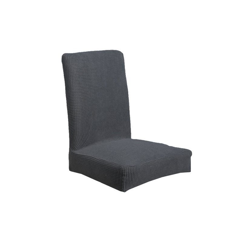 6pcs Dining Chair Stools Cover Elastic Stretchy Seat Protective Case Full Cover Removable Chair Cover for Home Room Office(Grey) - Image 1