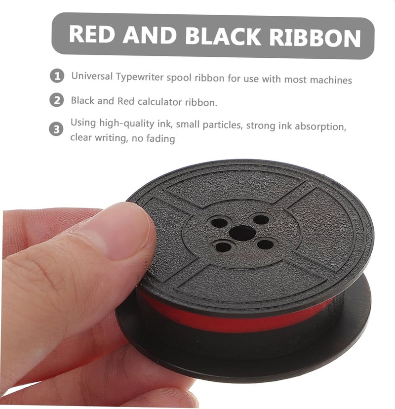 NUOBESTY Typewriter Ribbon Black and Red Spool Ink for Typewriter Compatible Material Strong Ink Absorption Writing - Image 4