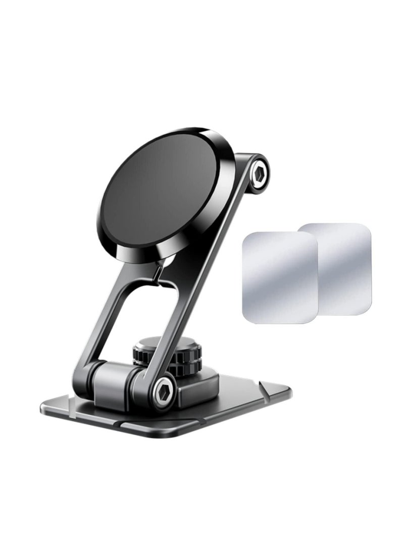 KASTWAVE Magnetic Phone Holder for Car - Alloy Folding Magnetic Car Phone Holder,Strong 6 Magnets, 360° Rotation, and Foldable Arm for All Phones  - Image 1