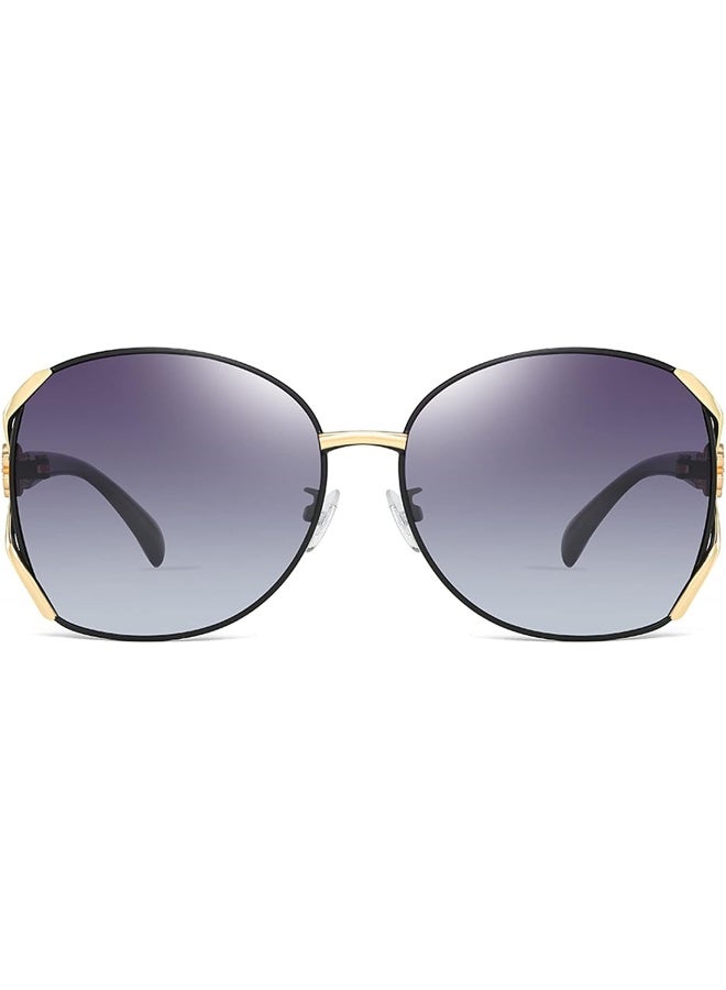 NALANDA Polarized Sunglasses With UV400 HD Lens Metal PC Frame for Women's Glasses For Outdoor Travel Driving Daily Use Etc,Vintage Retro Stylish Design,100% UV Blocking - Image 2
