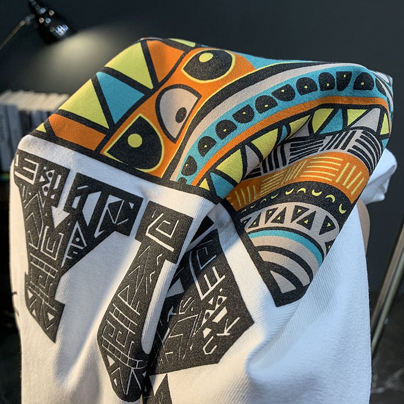 2023 New Short-Sleeved T-Shirt Men'S American Style Trendy Brand All-Match Breathable Loose Printed Instagram Style Trendy Top For Youth - Image 5