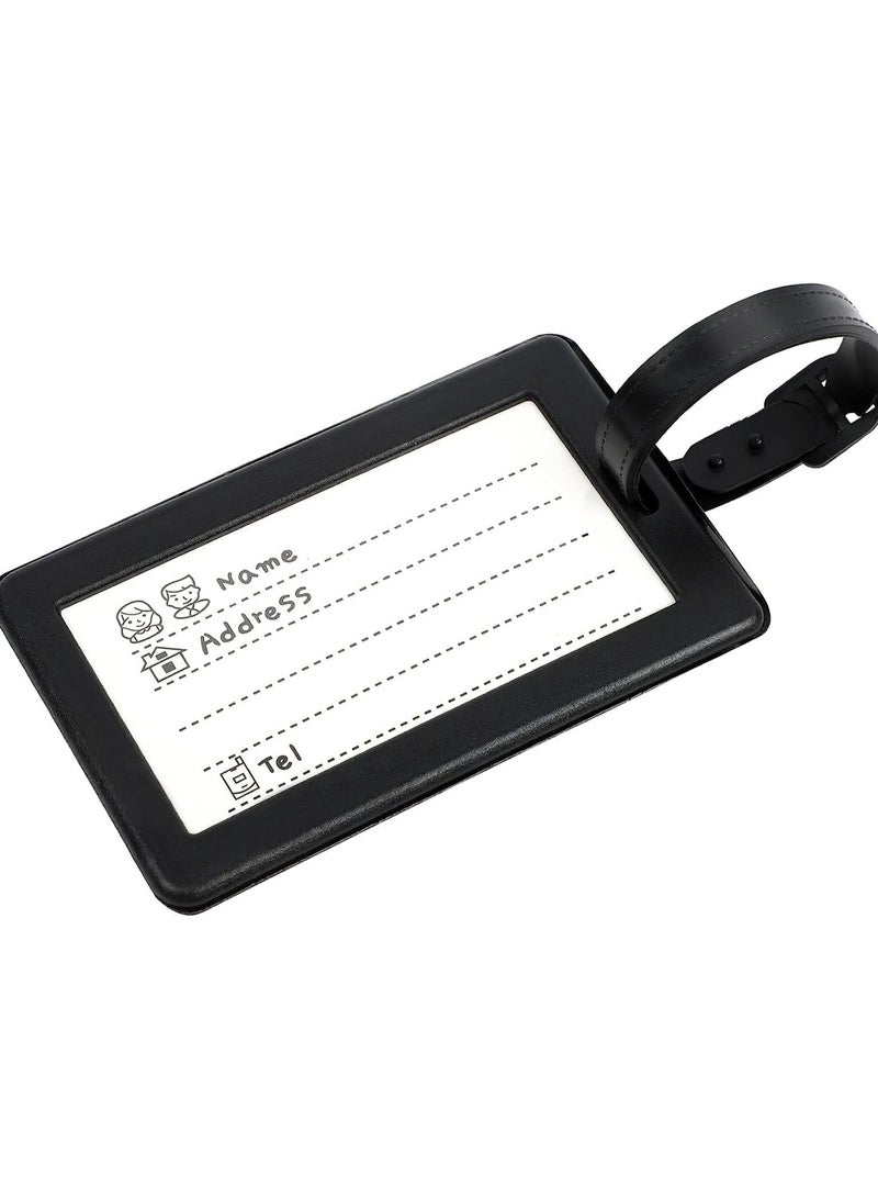 SYOSI 4 Pcs Luggage Labels for Suitcases Personalized Travel Secure Luggage Tags Premium PU Suitcase Tag for Travel Privacy Protection - Image 3