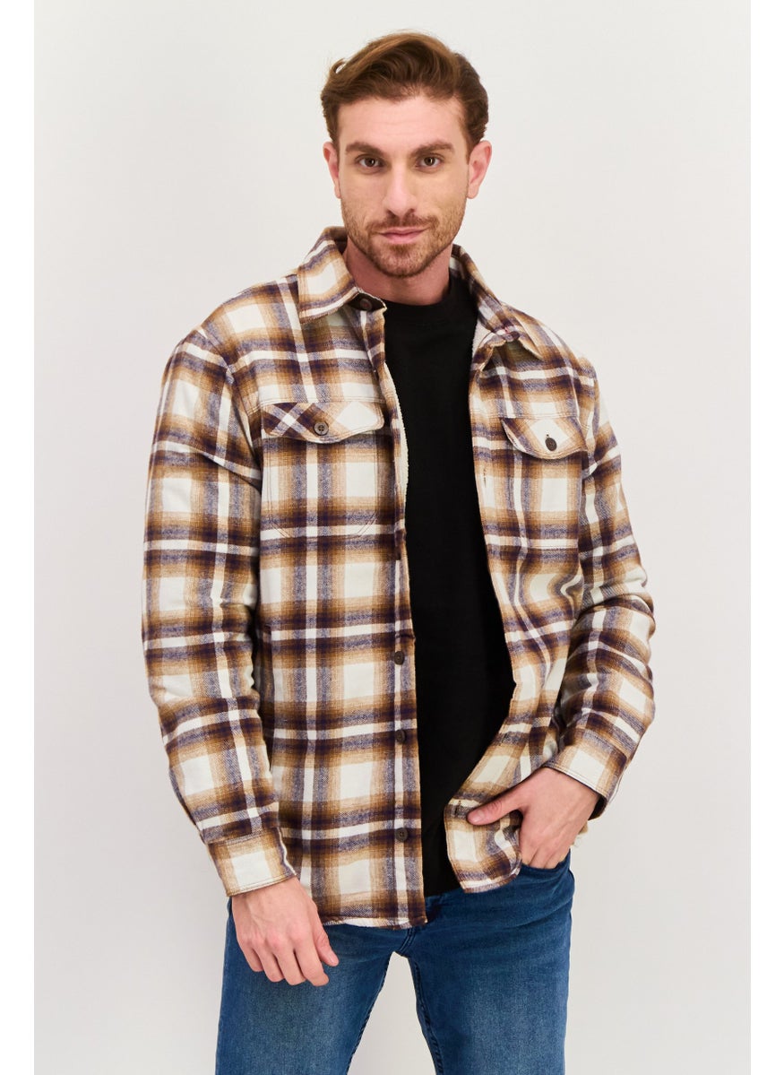 Rainforest - Men Plaid jacket Shirt, Brown Combo - Image 1