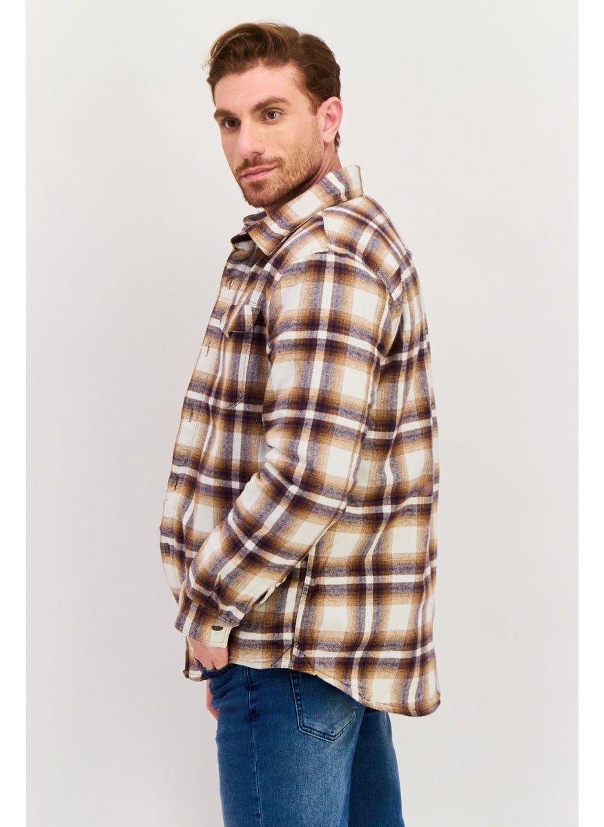Rainforest - Men Plaid jacket Shirt, Brown Combo - Image 1