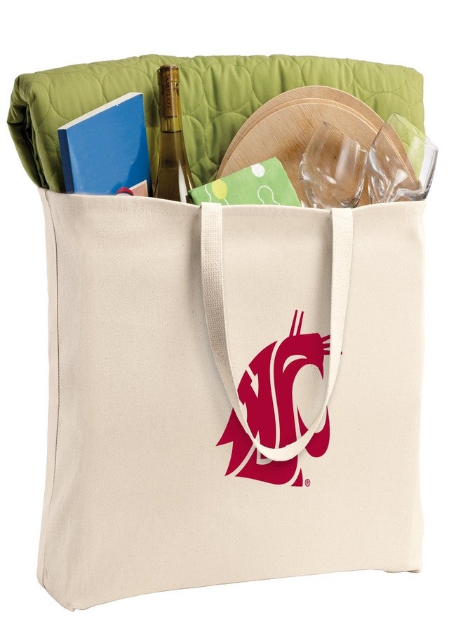 Broad Bay JUMBO Washington State University Tote Bag or Large Canvas Washington State Shopping Bag - Image 2
