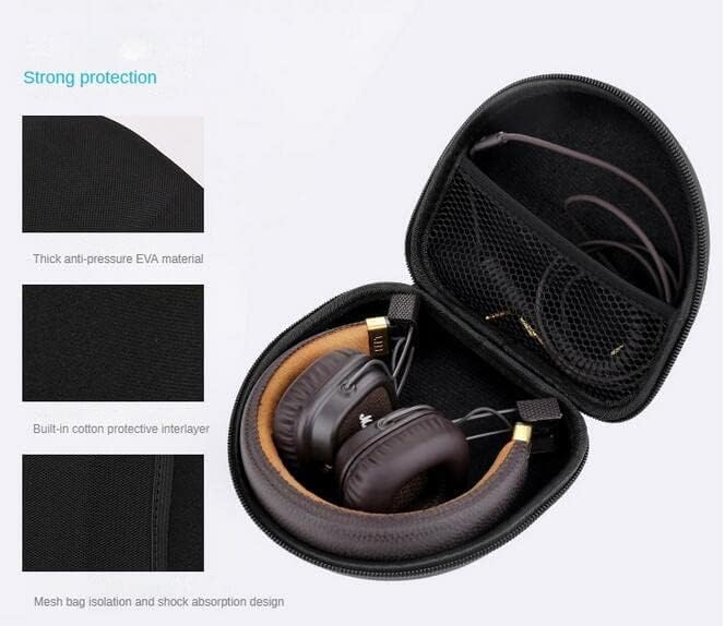 VERTUS® Travel Carrying Headphones Case Cover for Marshall Major IV/Major III/Major II Wireless Bluetooth On Ear Headphone (Hard|EVA|Black) - Image 2
