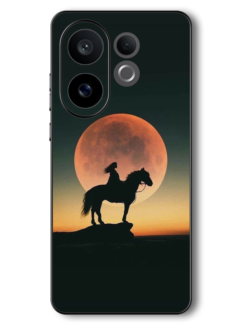 Theodor Case Compatible with Vivo V60 6.77 Inch Protection Shockproof Bumper Cover Majestic Horse Sunset - Image 1