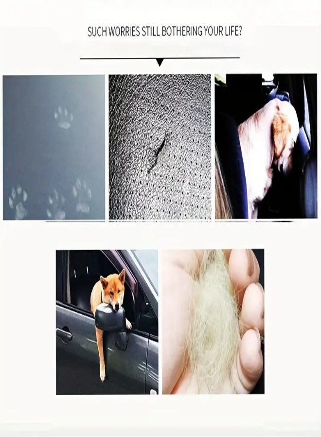 ارواق مقعد معزز للسيارة للكلاب وحامل سفر - حامل حيوانات أليفة أكسفورد قابل للطي مع مقود أمان وأشرطة قابلة للتعديل وتصميم قابل للغسل للقطط والكلاب الصغيرة - أسود - Image 4