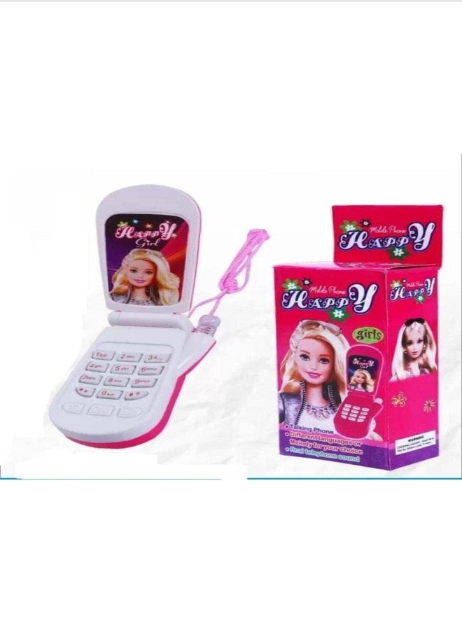 SHANVI Toys Musical Mobile Phone Toy for Kids Cute Drummer Pet Toys with Dancing Action for Kids Toys Sound Toys Key-Operated (BHEEM_Barbe MOBILE-02) - Image 4
