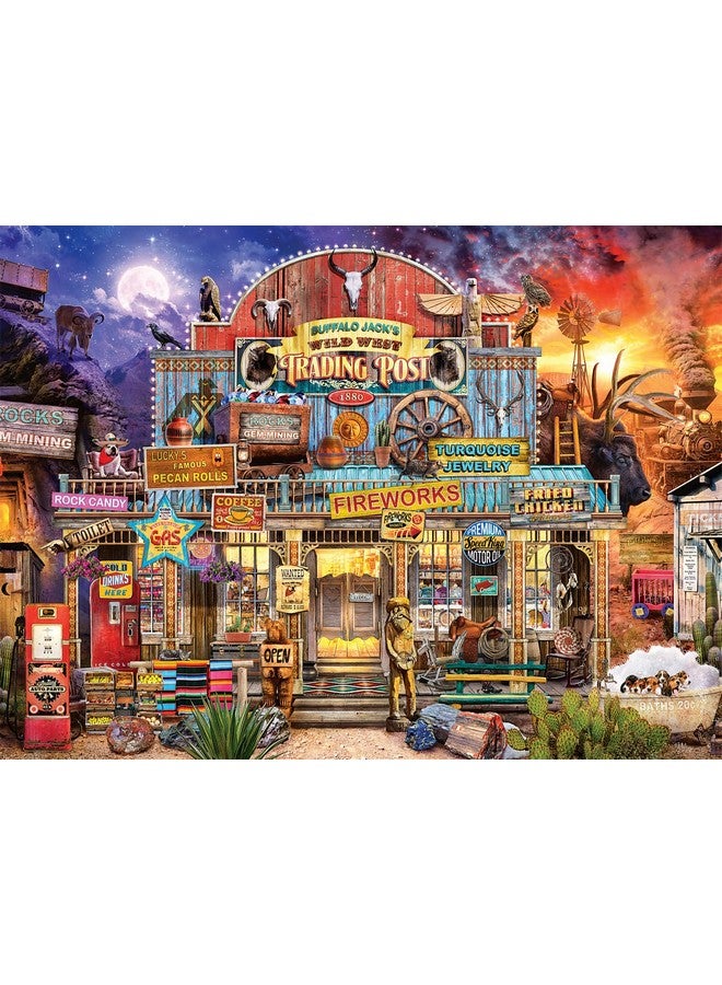 Buffalo Games - Jeff Haynie - Wild West Trading Post - 1000 Piece Jigsaw Puzzle for Adults Challenging Puzzle Perfect for Game Nights - Finished Puzzle Size is 26.75 x 19.75 - Image 1