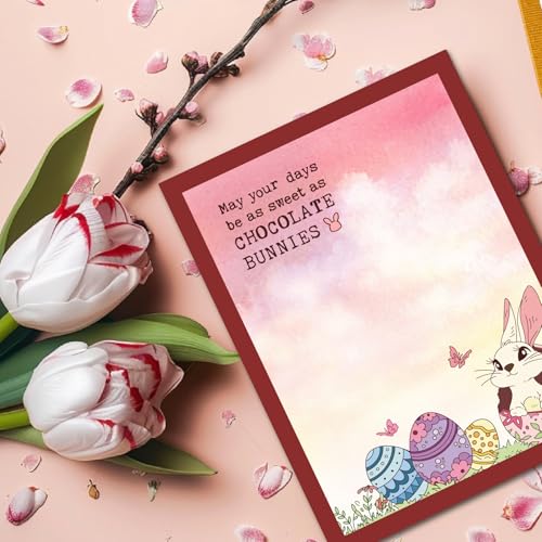Arbuya Happy Easter Greeting Phrases Clear Stamps for Card Making Easter Blessings Hello Spring Transparent Stamp Easter Sentiment for Scrapbooking Journals Photo Album Decoration - Image 4