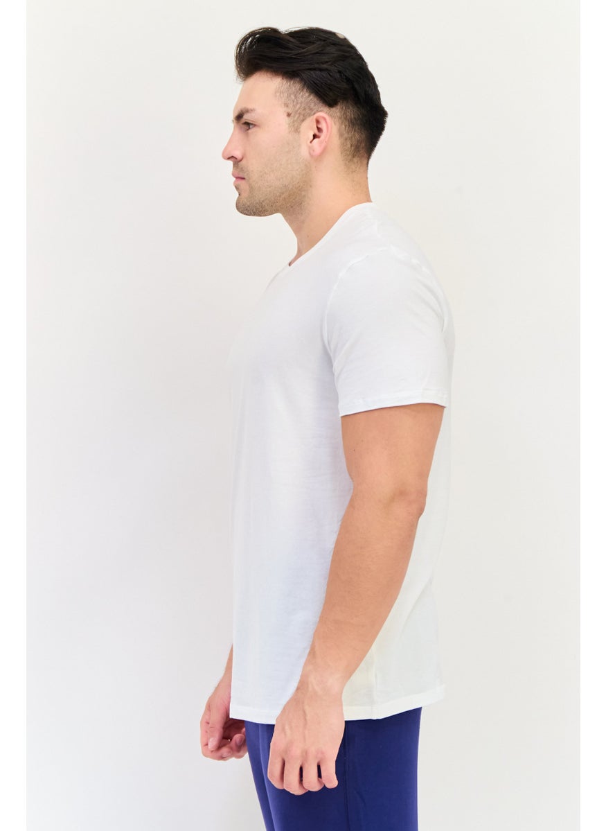 Tommy John Men 2 Pieces Crew Neck Short Sleeve Plain Undershirt, White  - Image 4