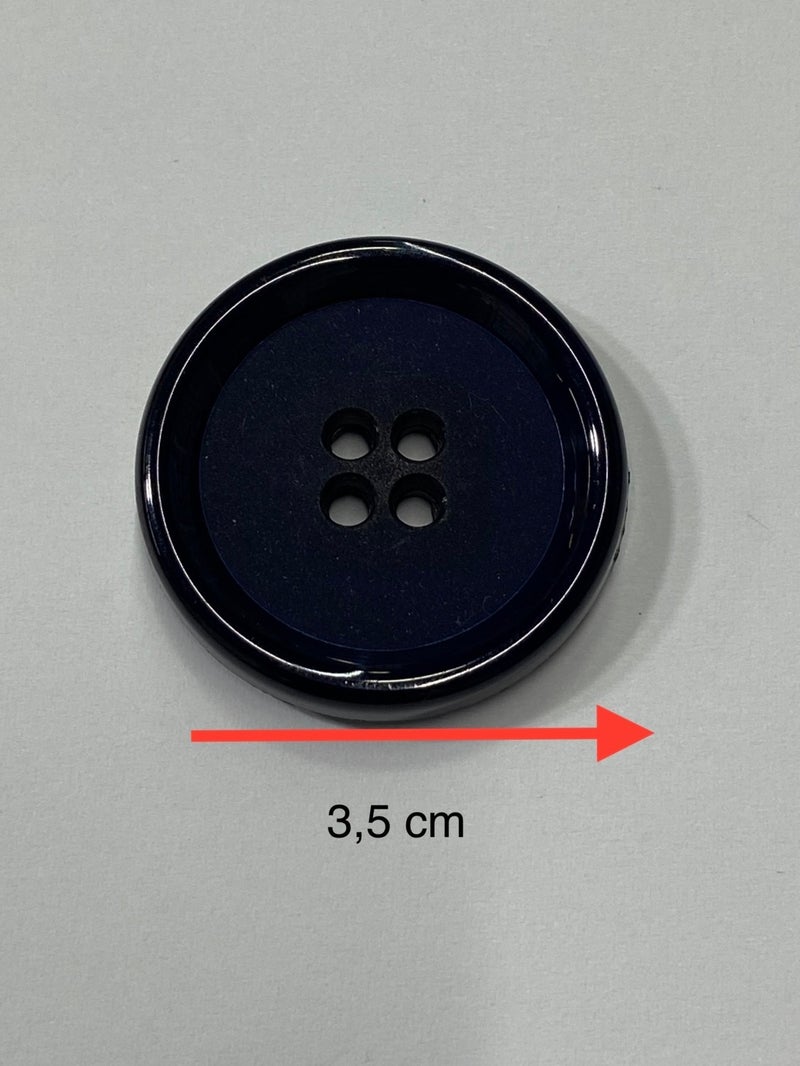 Karan Tuhafiye Karan Haberdashery Coat Jacket Button Italian Button 6 Piece Set Navy Blue 3.5 cm - Image 3