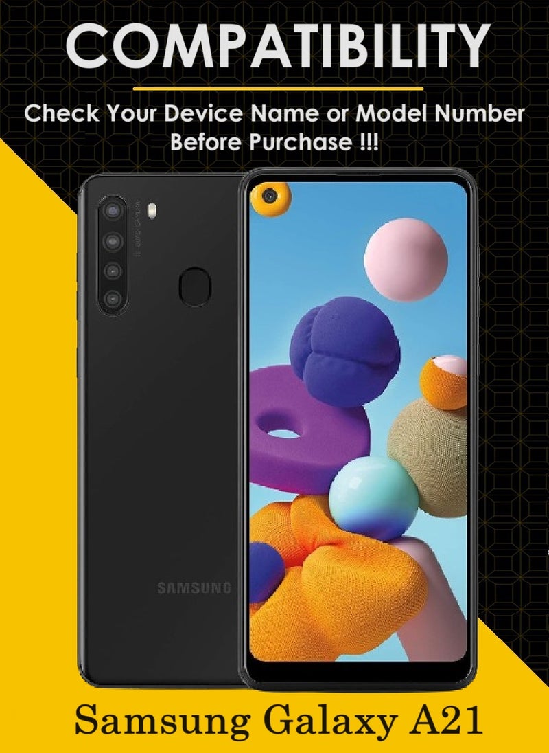 AINA 5 Pieces Tempered Glass Screen Protector 5D Designed For Samsung Galaxy A21 Full Glue Edge to Edge Full Screen Coverage And Bubble Free - Image 3