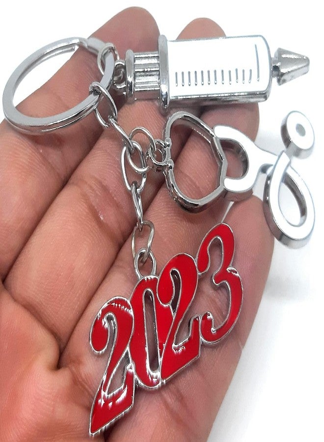 أورا سلسلة مفاتيح أورا هدية تخرج للأطباء والرجال والنساء والأولاد والبنات والأصدقاء، سلسلة مفاتيح معدنية متعددة الألوان للدراجات والسيارات والمنزل والمكتب - Image 3