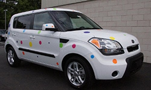 Create-A-Mural Polka Dot Wall Stickers, Wall Decor Stickers, Wall Dots, Vinyl Circle Room Dot Decals Wall Art Stickers for Bedroom Girls Room Peel and Stick Kids Room Decor Birthday Gift (Orange) - Image 5