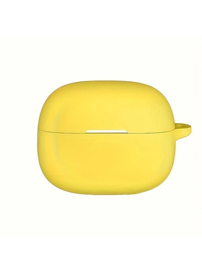Yellow Universal Soft Case For Redmi Buds 6 Pro With Free Hook Anti Drop Protective Shell - Image 1