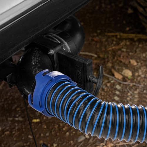 SheeChung 20FT RV Sewer Hose Kit, RV Hose Fittings, Heavy-Duty Camper Sewer Hose with Leak-Proof Swivel Fittings, 90° Clear Elbow, 2 Storage Caps, TPE Tech for Crush-Proof & UV-Resistant - Image 3