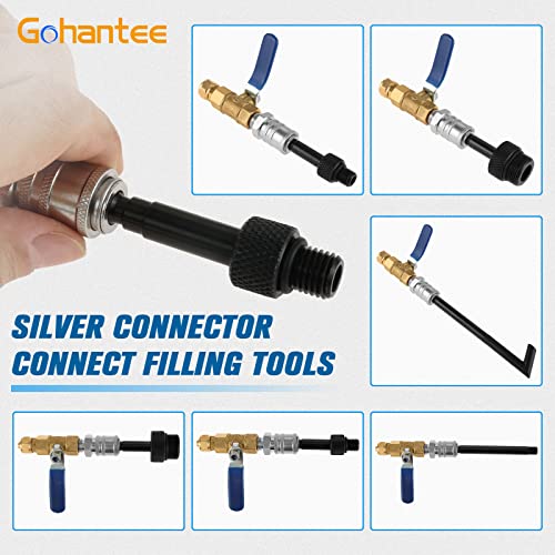 gohantee محول تعبئة زيت سائل نقل الحركة الأوتوماتيكي مع مجموعة تعبئة يدوية تشمل موزع معدني مع صمام إيقاف، بديل لأودي 09G 01J 722.9 CVT DSG ATF بنز 722.9 - Image 4