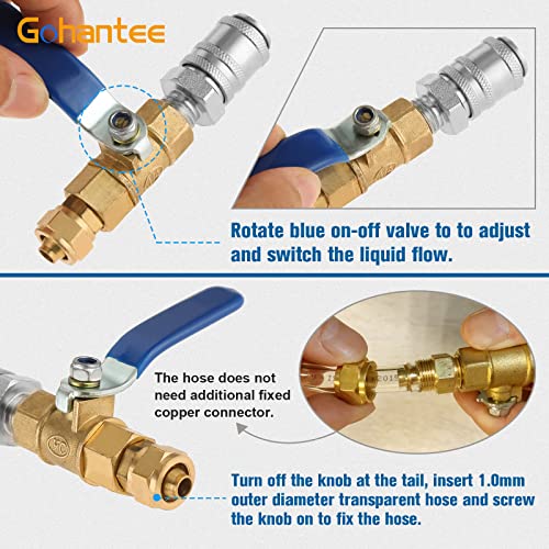 gohantee محول تعبئة زيت سائل نقل الحركة الأوتوماتيكي مع مجموعة تعبئة يدوية تشمل موزع معدني مع صمام إيقاف، بديل لأودي 09G 01J 722.9 CVT DSG ATF بنز 722.9 - Image 5