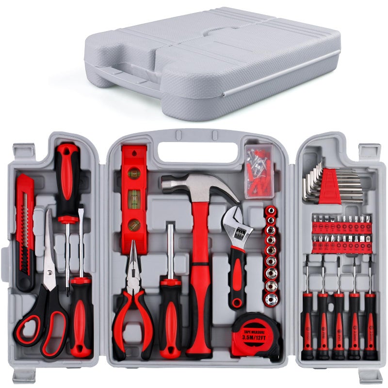 WINNER 156-Piece Delicate All-Purpose Home Tool Kit in Foldable Toolbox, Unisex | Complete and Essential Hand Tools Set for General House Repairs, Dorm, Apartments, Perfect Housewarming & Holiday Gift - Image 2