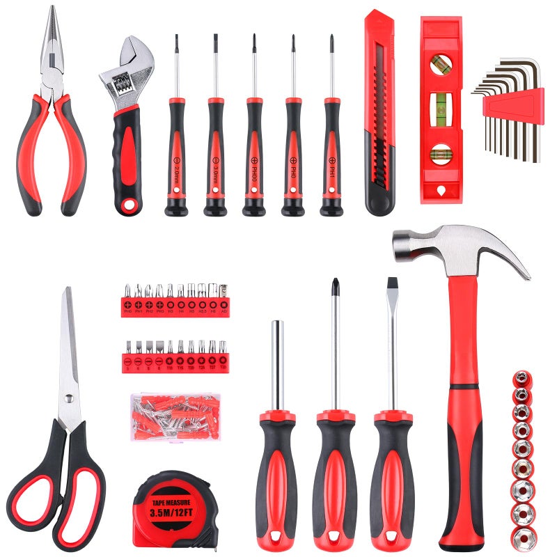 WINNER 156-Piece Delicate All-Purpose Home Tool Kit in Foldable Toolbox, Unisex | Complete and Essential Hand Tools Set for General House Repairs, Dorm, Apartments, Perfect Housewarming & Holiday Gift - Image 5