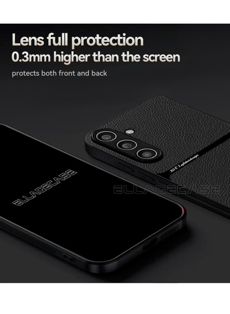 ELLAGECASE حافظة درجة الأعمال لهاتف سامسونج جالاكسي S24، رقيقة جداً، مع لوحة مغناطيسية مدمجة، شحن لاسلكي، مقاومة للصدمات، حماية كاملة لعدسة الكاميرا - Image 3