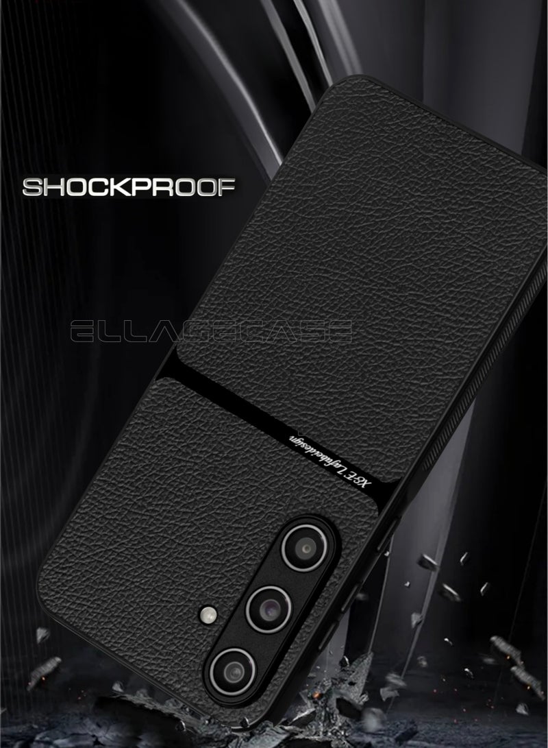 ELLAGECASE حافظة درجة الأعمال لهاتف سامسونج جالاكسي S24، رقيقة جداً، مع لوحة مغناطيسية مدمجة، شحن لاسلكي، مقاومة للصدمات، حماية كاملة لعدسة الكاميرا - Image 2