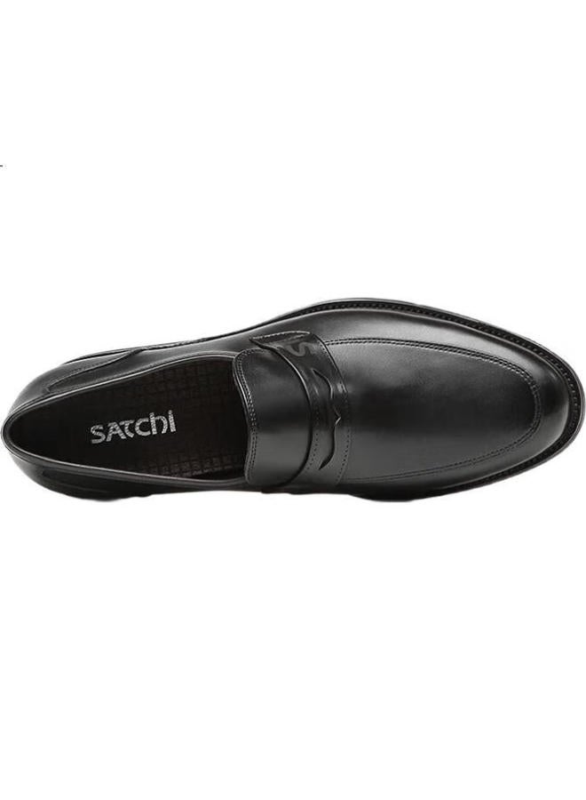 Satchi Men'S Slip-On Business Casual Leather Shoes 40782040Z Black Size 40 - Image 1
