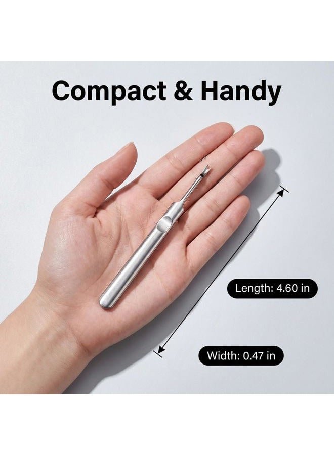 ericotry Professional Stainless Steel Cuticle Pusher Trimmer Hangnails Nails Cleaner Scissors Remover Nipper Clipper/Nail Art Manicure Tool for Adult - Image 2
