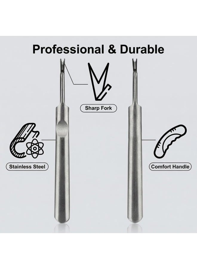 ericotry Professional Stainless Steel Cuticle Pusher Trimmer Hangnails Nails Cleaner Scissors Remover Nipper Clipper/Nail Art Manicure Tool for Adult - Image 3