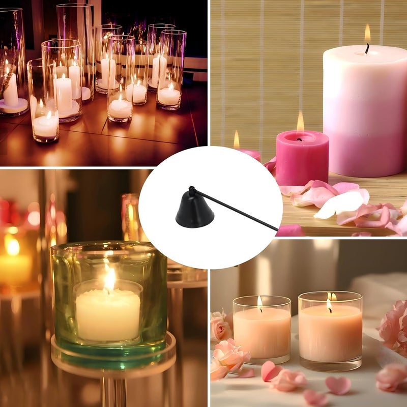 Noneea 2PCS Candle Snuffer, Extinguish Candle Flame Safely with Long Handle Putting Out Fire, Candle Extinguisher Tool - Image 5