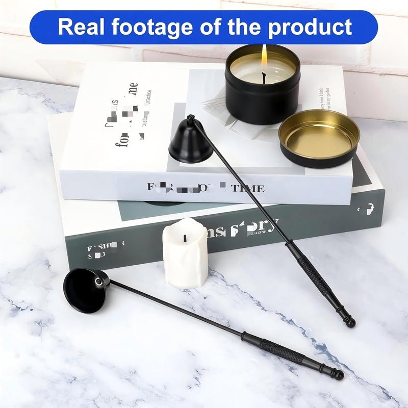 Noneea 2PCS Candle Snuffer, Extinguish Candle Flame Safely with Long Handle Putting Out Fire, Candle Extinguisher Tool - Image 3